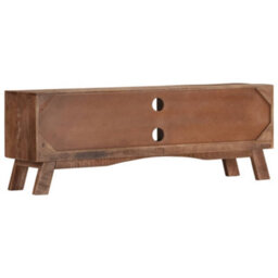 Berkfield Tv Cabinet 110X30X40 Cm Rough Mango Wood - thumbnail 3