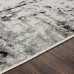 Livabliss Pisa-Abstract Black Grey Off-White Modern Marble Living Dining Bedroom Rug 140 X 200 Cm Easy Care, Non Shedding - thumbnail 3