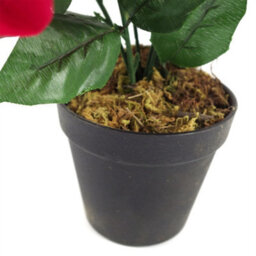 Leaf Artificial Christmas Xmas Poinsettias Silver Large Metal Planter - thumbnail 7