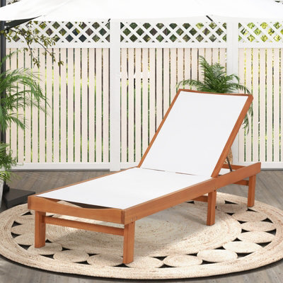 Costway Patio Fabric Chaise Lounge Chair Outdoor 5-Position Adjustable Recliner - image 1