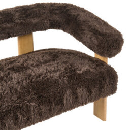 Beliani Sofa 2 Seater Ilbro Faux Fur Dark Brown/ Light Brown - thumbnail 8