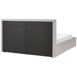 Beliani Ottoman Bed Fabric Moissac 180 X 200 Cm (Eu Super King) Light Grey - thumbnail 9