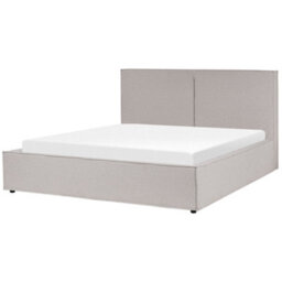 Beliani Ottoman Bed Fabric Moissac 180 X 200 Cm (Eu Super King) Light Grey - thumbnail 8