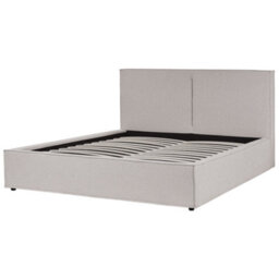 Beliani Ottoman Bed Fabric Moissac 180 X 200 Cm (Eu Super King) Light Grey - thumbnail 7