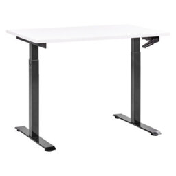 Beliani Manual Adjustable Standing Desk Destines White/ Black 120 Cm 72 Cm - thumbnail 1