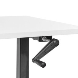 Beliani Manual Adjustable Standing Desk Destines White/ Black 120 Cm 72 Cm - thumbnail 5