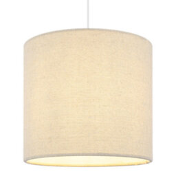 GoodHome Kpezin Neutral Round Lamp Shade (D)15Cm - thumbnail 1