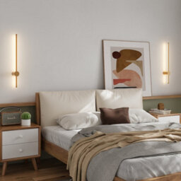 Darphe 12W Gold Line Wall Lamp,metallic Linear Warm Led Wall Lamp - thumbnail 2