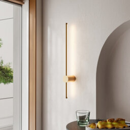 Darphe 12W Gold Line Wall Lamp,metallic Linear Warm Led Wall Lamp - thumbnail 3