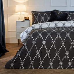 Ohs Bow Lattice Bedding Set Microfibre Reversible Duvet Cover With Pillowcase, Mono - Single - thumbnail 2
