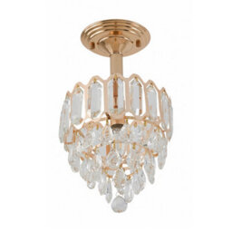 Living And Home E14 Luxury Gold Crystal Pendant Light With Multi-Layer Design, 40W - thumbnail 2