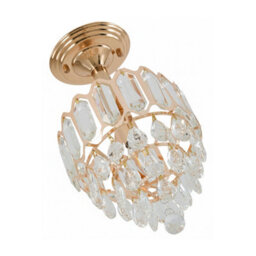 Living And Home E14 Luxury Gold Crystal Pendant Light With Multi-Layer Design, 40W - thumbnail 3