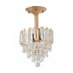 Living And Home E14 Luxury Gold Crystal Pendant Light With Multi-Layer Design, 40W - thumbnail 4