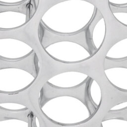 Berkfield Wine Rack Aluminium Silver 27 Bottles - thumbnail 3