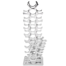 Berkfield Wine Rack Aluminium Silver 27 Bottles - thumbnail 2