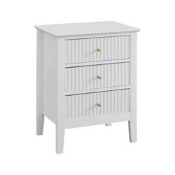 Melody Maison Pair Of 3 Drawer Bedside Tables - Hales White Range - thumbnail 6