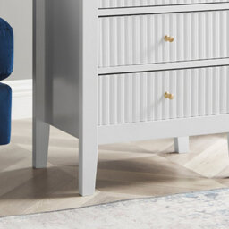 Melody Maison Pair Of 3 Drawer Bedside Tables - Hales White Range - thumbnail 5