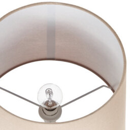 Beliani 47Cm Table Lamp - Golden Brown Ceramic Base With Geometric Ornaments And Beige Empire Shade - thumbnail 6