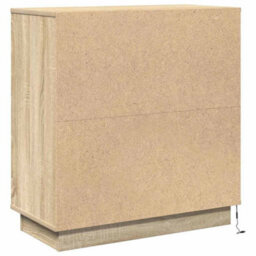 Berkfield Modern Bedside Cabinet With Led Sonoma Oak 71X34,5X75 Cm Engineered Wood - thumbnail 9