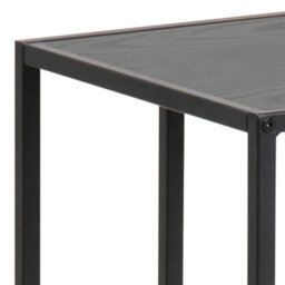 Furniture To Go Seaford Black Metal Side Table With Black Top - thumbnail 7