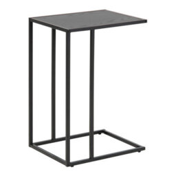 Furniture To Go Seaford Black Metal Side Table With Black Top - thumbnail 3