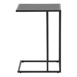 Furniture To Go Seaford Black Metal Side Table With Black Top - thumbnail 2