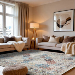 Bedlooms Coastal Cashmere Rug 160X230Cm, Modern Area Rug, Anti Slip, Stain Resistant, Bed & Dining Room Carpet - thumbnail 8