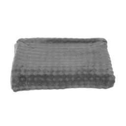 Thehotsale Luxurious Sherpa Thickened Double Sided Warm Soft Grey Throw Blanket Plain Design 150Cm W X 100Cm D - thumbnail 2