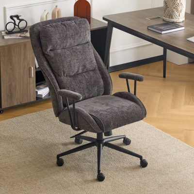 Executive Ergonomic Fabric Office Chair With Recline, High-Back Desk Chair Khaki - image 1