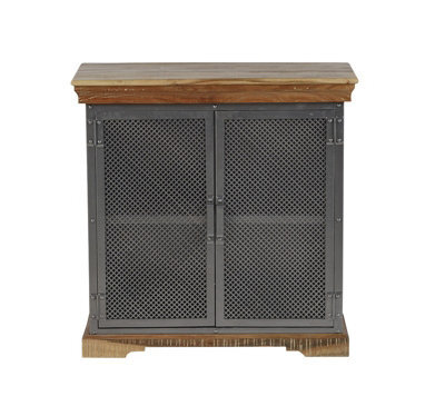 Buttercup Farm Metropolis Industrial Sideboard - Metal/acacia Solid Wood - L45 X W85 X H85 Cm - image 1