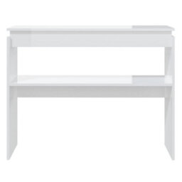 Vidaxl Console Table High Gloss White 102X30X80 Cm Engineered Wood - thumbnail 4