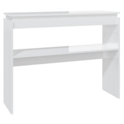 Vidaxl Console Table High Gloss White 102X30X80 Cm Engineered Wood - thumbnail 2