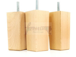 L&F 4X Replacement Furniture Legs Solid Wood 110mm High Sofas Chairs Settee Cabinets Legs M8 Tsp2055 Natural - thumbnail 3