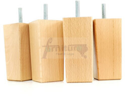 L&F 4X Replacement Furniture Legs Solid Wood 110mm High Sofas Chairs Settee Cabinets Legs M8 Tsp2055 Natural - thumbnail 7