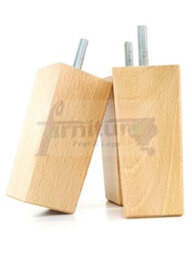 L&F 4X Replacement Furniture Legs Solid Wood 110mm High Sofas Chairs Settee Cabinets Legs M8 Tsp2055 Natural - thumbnail 6
