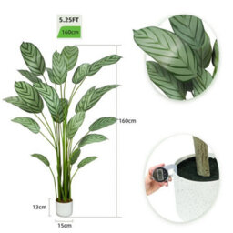Artificial Bird Of Paradise Tree W/plastic Planter And Artificial Moss For House 160 Cm - thumbnail 2