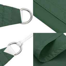 Berkfield Sun Shade Sail Dark Green 7X5X5 M 100% Polyester Oxford - thumbnail 6