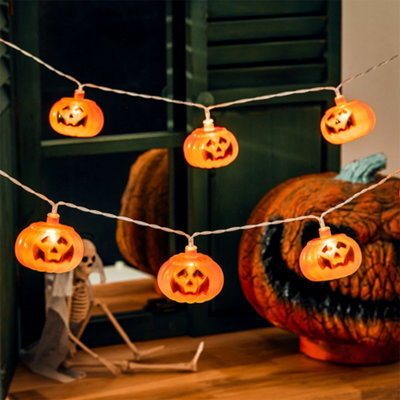 Living And Home Halloween Pumpkin 3M Led String Lights Battery Operated Decor Warm White