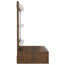 Walplus Mirror Cabinet With Led Brown Oak 60X31.5X62 Cm - thumbnail 6