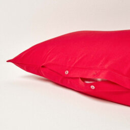 Homescapes Red Egyptian Cotton V Shaped Pillowcase 200 Tc - thumbnail 4