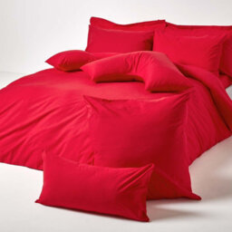 Homescapes Red Egyptian Cotton V Shaped Pillowcase 200 Tc - thumbnail 5