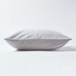 Homescapes Set Of 2 Light Grey Velvet Cushion Covers, 40 X 40 Cm - thumbnail 2