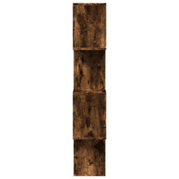 Berkfield Durable Room Divider Bookcase 4-Tier Smoked Oak 70X24X129 Cm Engineered Wood - thumbnail 6