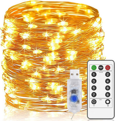 Usb Powered Fairy String Light In Warm White 5 Meters 50 Led - image 1