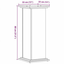 Walplus Plant Stand Grey Sonoma 33X33X80 Cm Engineered Wood - thumbnail 9