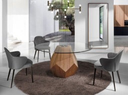 Angel Cerda Stylish Dark Grey Fabric And Leatherette Dining Chair - thumbnail 3