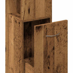 Walplus Bathroom Cabinet Old Wood 25X25X170 Cm Engineered Wood - thumbnail 8