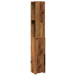 Walplus Bathroom Cabinet Old Wood 25X25X170 Cm Engineered Wood - thumbnail 2
