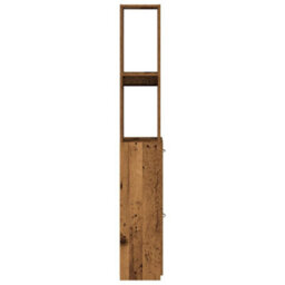 Walplus Bathroom Cabinet Old Wood 25X25X170 Cm Engineered Wood - thumbnail 5