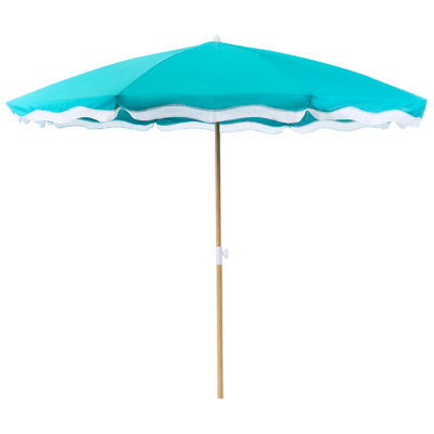 Beliani Market Parasol 232 Cm Sestriere Turquoise - image 1